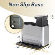 SAHJ!R 3-IN-1 KITCHEN SINK CADDY AND SOAP DISPENSER