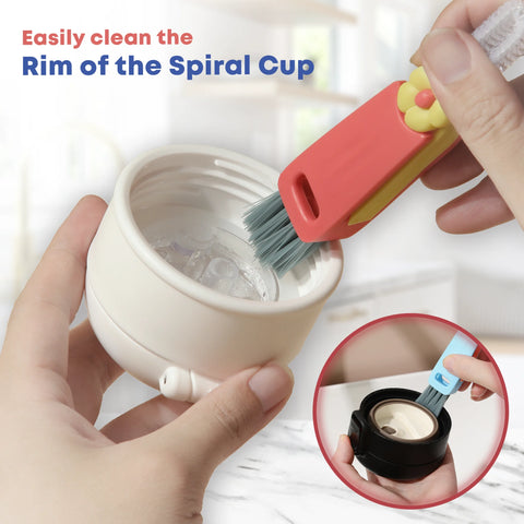 SAHJ!R 3-IN-1 CUP LID CLEANING BRUSHES AND SILICONE STRAW BRUSHES (4PCK)